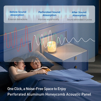 Panneau d'absorption et d'isolation acoustique en aluminium perforé en nid d'abeille ODM pour plafond de bâtiment de bureaux, écologique, ignifuge et imperméable