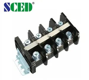 Right Angle High Current 600V 175A Screw Clamp Rail Terminal Block For Power Supply