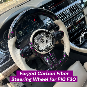 Volante de Fibra de Carbono Forjado en Color Personalizado Morado para BMW X3 F11 2016 <span class=keywords><strong>525D</strong></span> F32 F10 F30 F16 2012 2010 2011 - Product Image 1