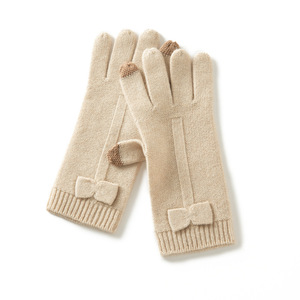 Gants en cachemire tricotés pour femme, à doigts complets, thermiques, écologiques, multifonctions, pour le ski et compatibles écran tactile - Product Image 4
