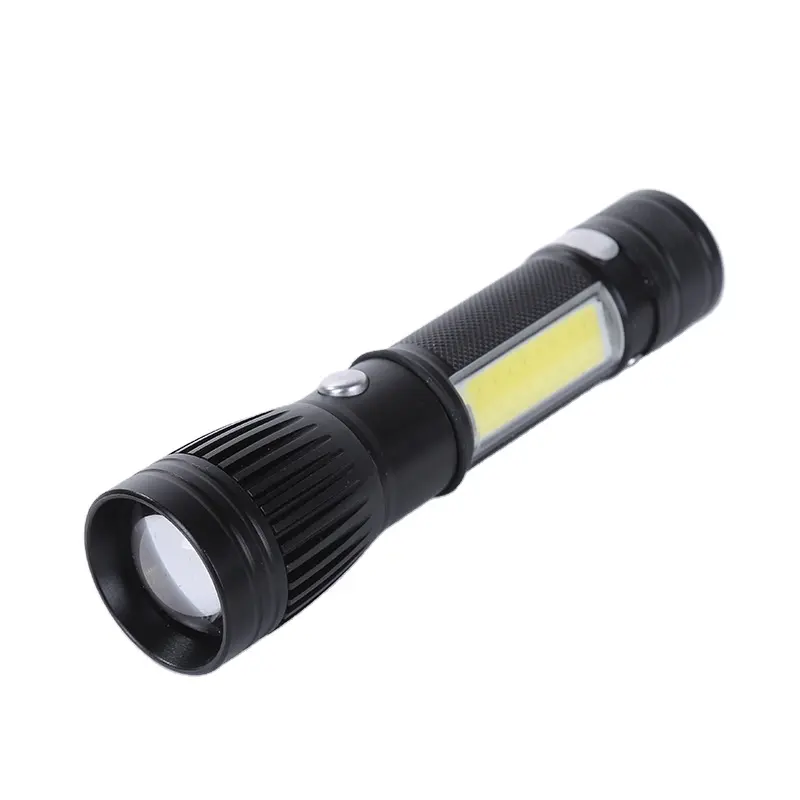 Multifunctional COB USB rechargeable torch light LED portable flashlight