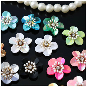 Thiết Kế Mới Đẹp 3D Sequin Flowers Thêu <span class=keywords><strong>Patch</strong></span> Cho Trang Phục - Product Image 5