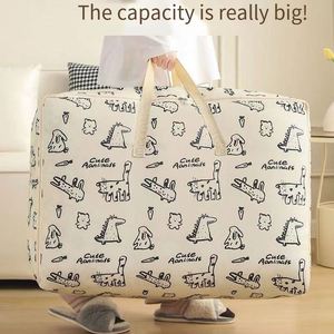 Grand sac de rangement souple en tissu laminé tissé avec fermeture éclair, résistant à l'humidité, pour couettes et vêtements, idéal pour le voyage et la maison - Product Image 6