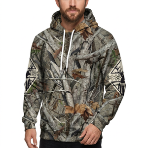 Sweat à capuche camouflage pour homme avec motif cerf, vêtement d'extérieur chaud en tissu polyester - Product Image 2