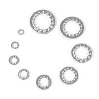 Factory Price High Quality DIN6797 Stainless Steel Plain Finish M6-M20 Metric Sizes Internal Tooth Star Lock Washer