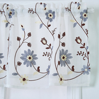 Offre Spéciale Voile Embroiderymicrofibre Feuille Tissé Broderie Cuisine Rideaux Fenêtre Plat 1800nce Kitchen4 Piecens S Cuisine Tulle