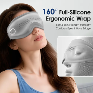 Nuevo diseño Visual 3D acupresión masajeador de Ojos de silicona con vibración de calefacción y música masaje eléctrico máscara de ojos para alivio de los ojos - Product Image 2