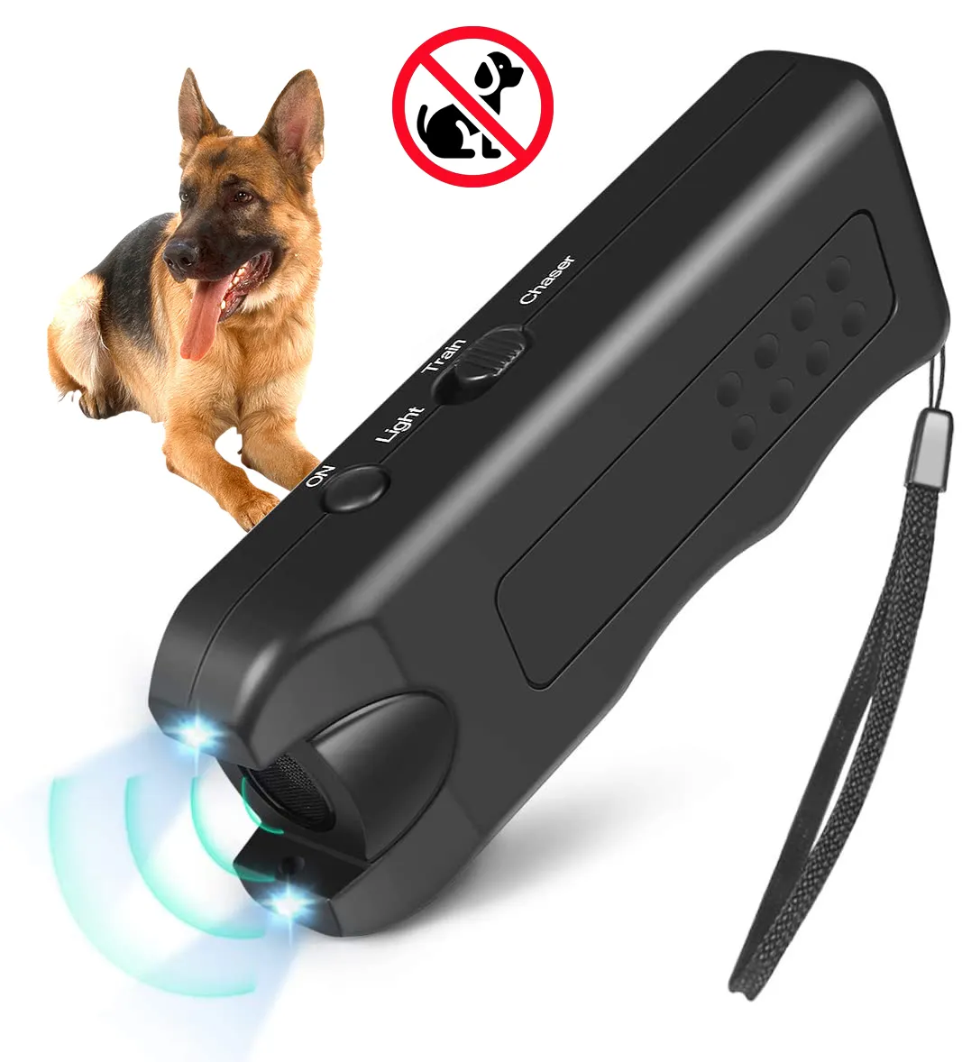 Pare latir dispositivo ultra-sônico cão casca dissuasor casca controle dispositivo handheld cão repelente treinador