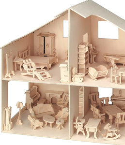 Kits de maisons de poupées en bois massif (non fini / brut) - Product Image 3