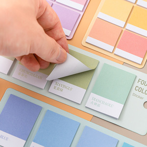 Cartes de couleurs autocollantes, index colorés, étiquettes de classification style INS, marque-pages réutilisables très esthétiques - Product Image 3