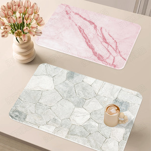 Tapete de Drenaje para Encimera de Cocina, Tapete Absorbente de Piedra con Diseño Cuadrado Moderno y Simple para Mesa de Té, Barra, Escritorio - Product Image 2
