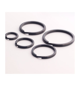 15mm 20mm 25mm 30mm 32mm negro resistente 304 Acero inoxidable Metal plano <span class=keywords><strong>Split</strong></span> llavero con anilla para llaves de coche para el hogar accesorio - Product Image 4