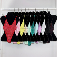 BI01 Nouvelle Arrivée Sexy Soft Rhinestone Logo Exotic Dancewear Fashion Show Sexy Bikini Rhinestone Costume