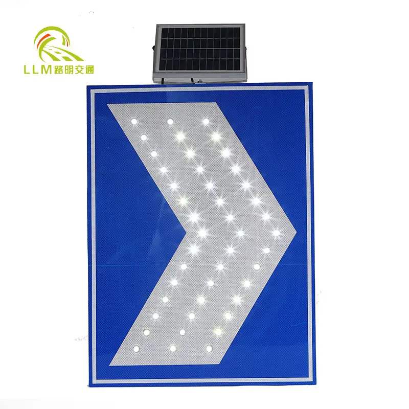 ソーラーパワー道路安全LED点滅矢印シェブロン方向インジケーター3M反射交通警告看板看板