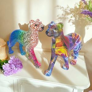 Décorations de luxe légères, style léopard, pour salon, bureau, cave à vin, décorations haut de gamme, artisanat en résine - Product Image 2