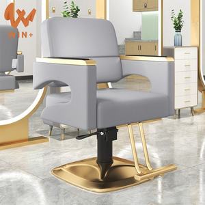 Chaise de barbier noire classique en acier inoxydable de haute qualité chaise de salon pour chaise de barbier de coiffeur - Product Image 3