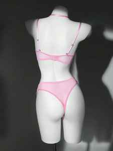 2025年クロスボーダーバレンタインデー新メーカー卸売刺繍入りリップスティックプリントセクシー下着セット - Product Image 5