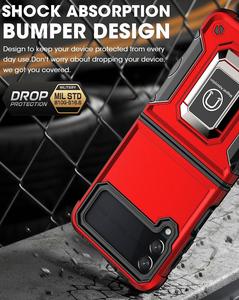 Étui de téléphone rigide pour Samsung Galaxy <span class=keywords><strong>Z</strong></span> <span class=keywords><strong>Flip</strong></span> <span class=keywords><strong>3</strong></span> 4 Flip3 PC support d'anneau en métal Protection complète magnétique support de voiture <span class=keywords><strong>coque</strong></span> de téléphone <span class=keywords><strong>Z</strong></span> Flip4 - Product Image 6