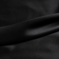 Tissu satin charmeuse 100% soie de mûrier 19 mommes, largeur 45 pouces, noir, pour robes de mariée de luxe, vêtements de nuit, pyjamas, chemises, costumes pour filles