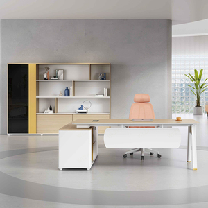 Lussuoso moderno di qualità semplice ufficio Manager tavolo in legno pannello MDF per le segretarie e il lavoro d'ufficio - Product Image 2