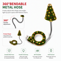 Mini projecteur LED USB flexible, veilleuse, lampe d'ambiance pour plafond en forme d'étoile et d'arbre de Noël, décoration pour voiture et maison, arbre de Noël avec lumières LED