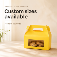 Boîte à gâteau en papier jetable en gros avec poignée, emballage personnalisé pour boulangerie, à emporter, pour anniversaire, mariage, fête