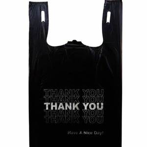 Custom Logo Heavy Duty Plastic Foldable Organic Reusable Grocery <b>T</b>-<b>shirt</b> Bags - Product Image 6