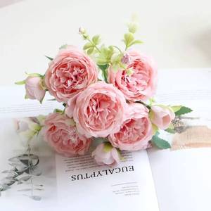 Ramo <span class=keywords><strong>de</strong></span> Flores Artificiales Grandes para Boda, Peonía Persa, <span class=keywords><strong>Flor</strong></span> <span class=keywords><strong>de</strong></span> <span class=keywords><strong>Lis</strong></span>, Rosas, Hecho a Mano, Duradero, Ecológico, Estilo Moderno - Product Image 2
