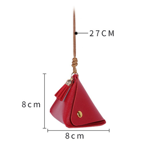Portamonete in Pelle Mini Zongzi con Chiusura a Bottone e Tracolla Antifurto, Logo Personalizzabile, Vendita Diretta dalla Fabbrica - Product Image 3