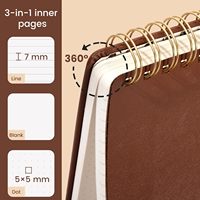 Carnet à spirales haut de gamme en cuir, bloc-notes sténographique, 240 pages, papier épais, pour gaucher, bureau, collège, école, journal personnalisé A5