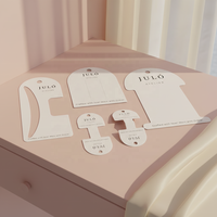 Carte de remerciement personnalisée à faible MOQ, nouvelle collection, impression dorée de luxe, pour bijoux et boucles d'oreilles