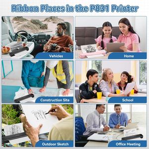 P831 便携式 300DPI 热敏打印机 A4/信纸尺寸 兼容无线 手机笔记本电脑迷你型普通纸 - Product Image 4