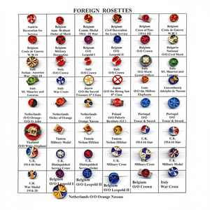 Roseta para Medalla Cultural y Educativa de Primera Clase, Tela de Hilo Reciclado, Tamaño y Colores Personalizables - Product Image 1