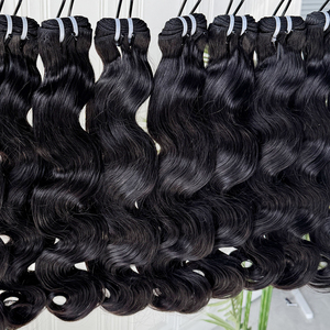 ผมมนุษย์แท้แบบ Body Wave  ความหนาแน่นเต็มพิกัด เนื้อนุ่ม สีธรรมชาติ จัดจำหน่ายโดยตรง - Product Image 5