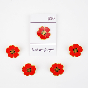 Manufacturer Enameled <strong>Poppy</strong> Flower Lapel <strong>Pin</strong> Festival of Remembrance Day Lest We Forget Never Forget Veteran <strong>Poppy</strong> Brooch Badge - Product Image 5