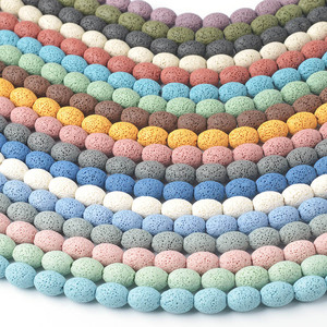 Perles ovales semi-finies en graines <span class=keywords><strong>de</strong></span> jujube pour <span class=keywords><strong>la</strong></span> fabrication <span class=keywords><strong>de</strong></span> bijoux DIY, accessoires <span class=keywords><strong>de</strong></span> colliers et bracelets en <span class=keywords><strong>pierre</strong></span> volcanique - Product Image 1