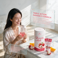 Boisson au Collagène Lait de Litchi, Peptide de Collagène Marin avec Acide Hyaluronique et Vitamine C, Vente en Gros Marque Blanche