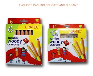 Lot de crayons de cire lavables 3-en-1 de grande taille, colorés, pour enfants, crayons de couleur et pastels, en boîte, vente en gros OEM - Product Image 2