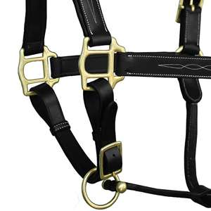 Licou de cheval en cuir de haute qualité avec forme anatomique coutures fantaisie élégantes parfaites pour les sports d'équitation et une utilisation stable quotidienne - Product Image 4