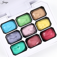 Lot de 9 Gels de Modelage en Gros, Haute Pigmentation, Vernis à Ongles Éponge pour Dégradé Ombré, Art des Ongles, Manucure en Salon avec Éponge