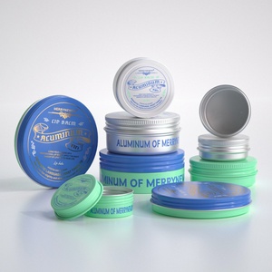 Boîtes métalliques rondes à couvercle coulissant, contenants cosmétiques en aluminium, emballages vides avec couvercle - Product Image 2