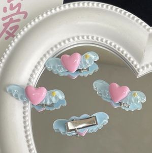 पारदर्शी प्रेम पंख श्रृंखला diy गहने फोन मामलों छेद जूते के बाल क्लिप बालों की सामग्री - Product Image 3
