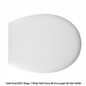 Asiento de Inodoro D031 Forma 1 Blanco con Cierre Suave, 48 cm de Largo y 39 cm de Ancho - Product Image 3