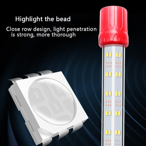 Lampu akuarium <span class=keywords><strong>LED</strong></span> 13W terang tinggi, empat baris untuk arwana emas sudut lebar tabung pencahayaan peningkatan khusus