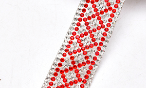 2cm chiều rộng thời trang <span class=keywords><strong>hotfix</strong></span> Rhinestone băng thời trang logo Dây đai cho Ribbon vành đai trang trí - Product Image 5