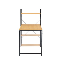 Assurance qualité en bois haut en acier Tube jambe Table métal et bois travail à domicile ordinateur bureau avec étagère de rangement