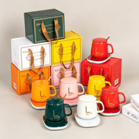 Ensemble de tasses à café en céramique intelligentes avec chauffe-tasse, contrôle de la température, logo personnalisé, cadeau pour le bureau ou la maison