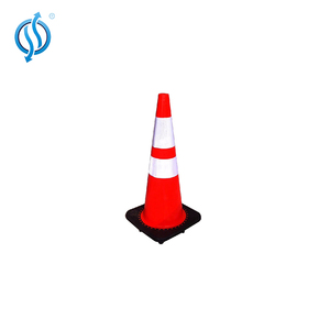 Conos de Seguridad de Tráfico, Base negra con Collar reflectante para <span class=keywords><strong>barrera</strong></span> de carretera, PVC, amarillo, Lima, duradero, 27,5 pulgadas - Product Image 2