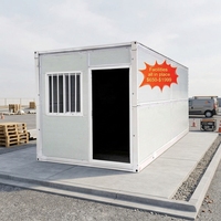 Maison conteneur pliable sur mesure, cabine préfabriquée modulaire en acier, bureau résidentiel portable, unité d'hébergement temporaire