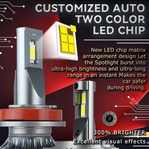 Phares LED de voiture H1 H3 H4 H7 H11 9004 9005 9006 9007 880 881 étanches avec puce 3570 M8 Pro pour voiture universelle - Product Image 5